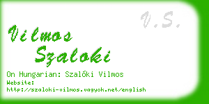 vilmos szaloki business card